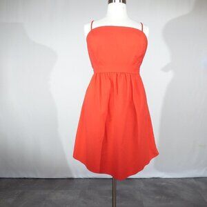 By Season Square Neck Tie Back Dress Red 3X Plus Size A Line Cut Out Summer